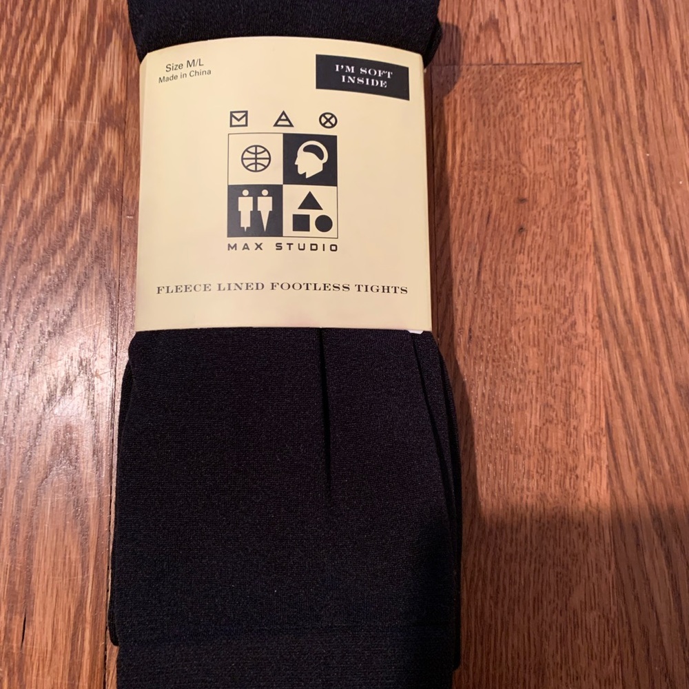 Max Studio Fleece Lined Footless Tight-NEW